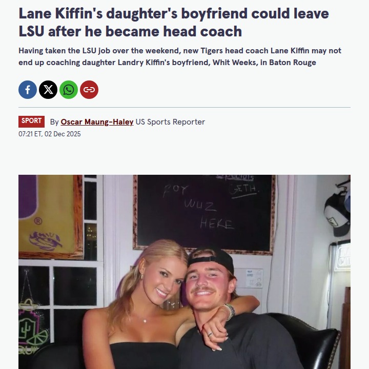 Lane Kiffin’s LSU Move Shakes Up Weeks’ Future