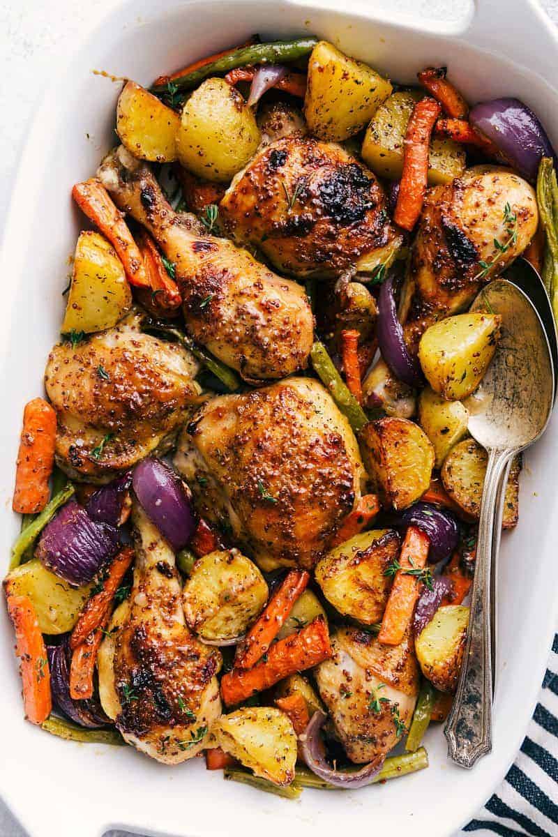 Sheet-Pan Honey Mustard Chicken & Veggies