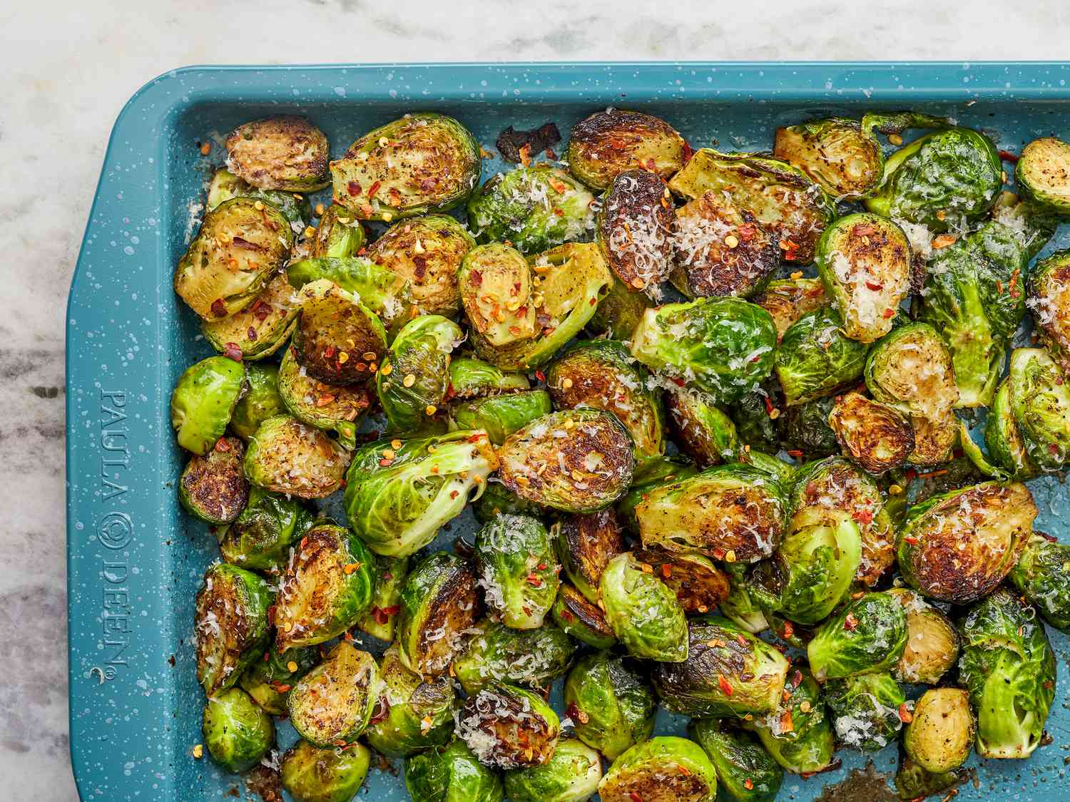 Garlic Parmesan Roasted Brussels Sprouts