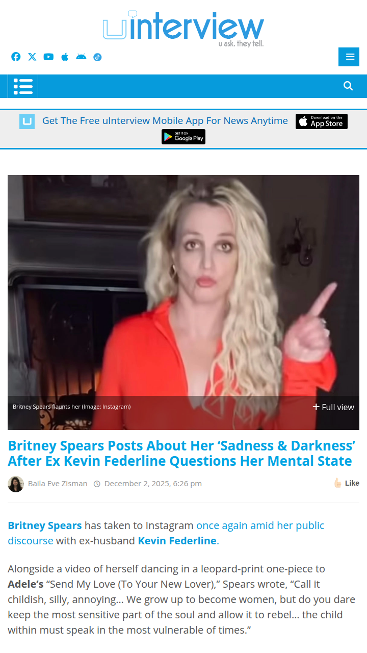 Britney’s Insta Shade at Kevin? 👀