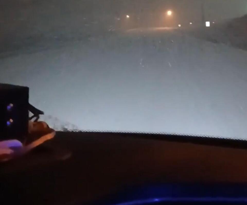 Snowstorm turns I-71 into a whiteout maze