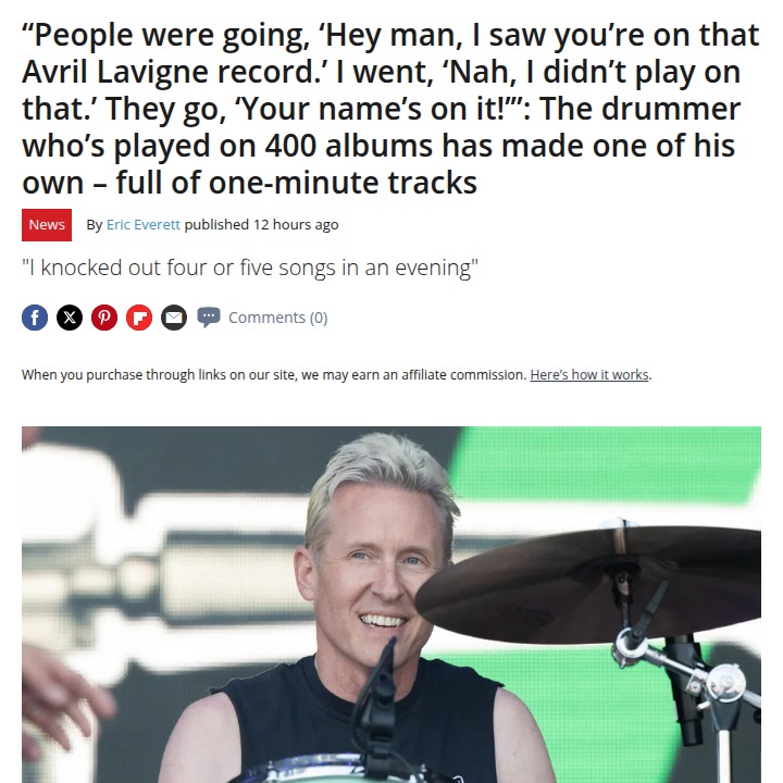 Did Josh Freese Forget He Played on Avril’s Album? 🤔