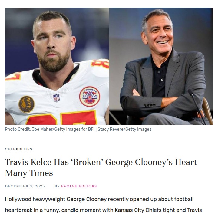 Travis Kelce vs George Clooney 😂