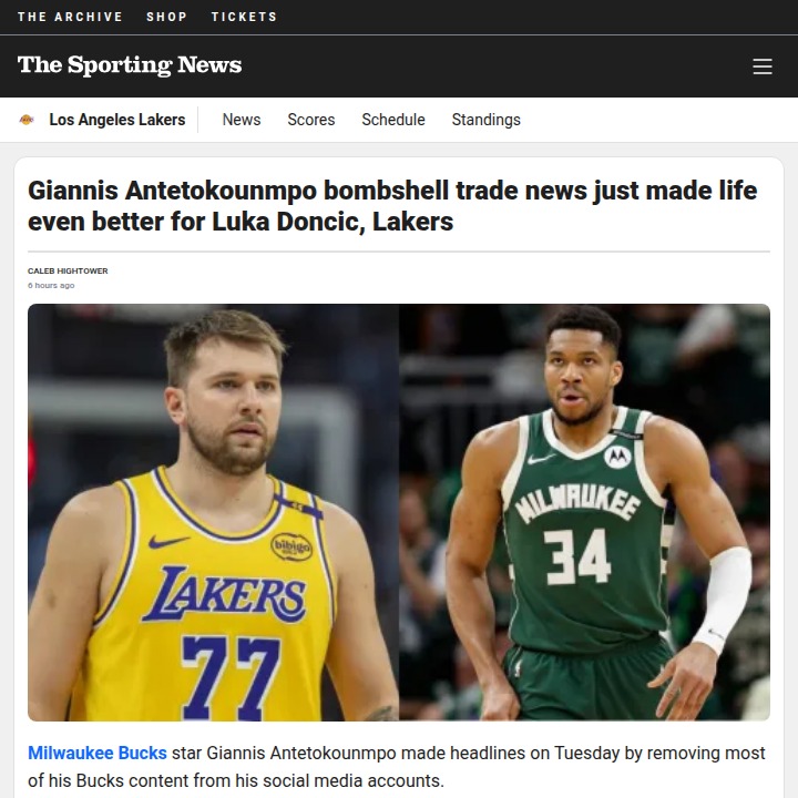 Giannis Trade Request Shakes Up Lakers Hopes