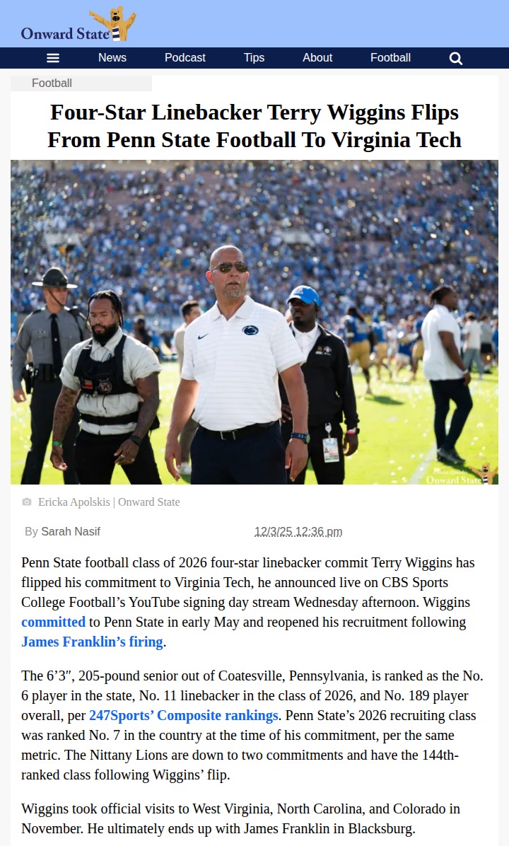 Terry Wiggins shakes up Penn State’s future