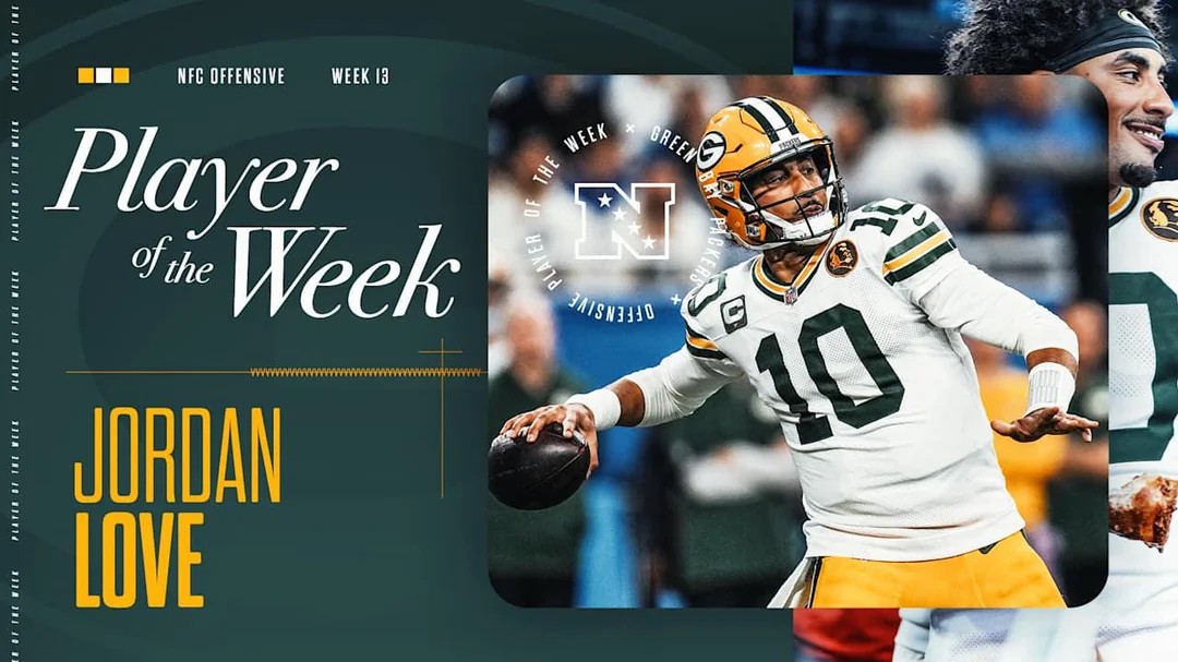 Jordan Love Named NFC Offensive Player of the Week 