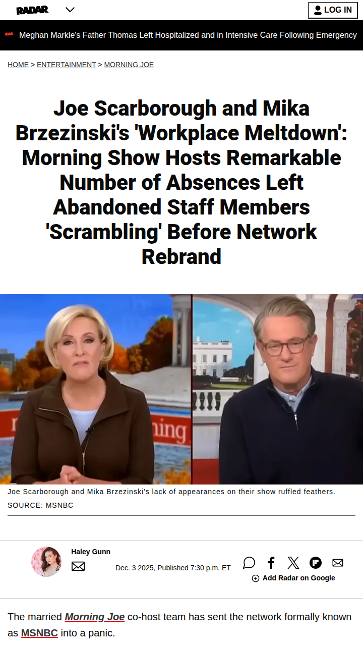 Morning Joe Hosts MIA? Staff Scrambles! 😳