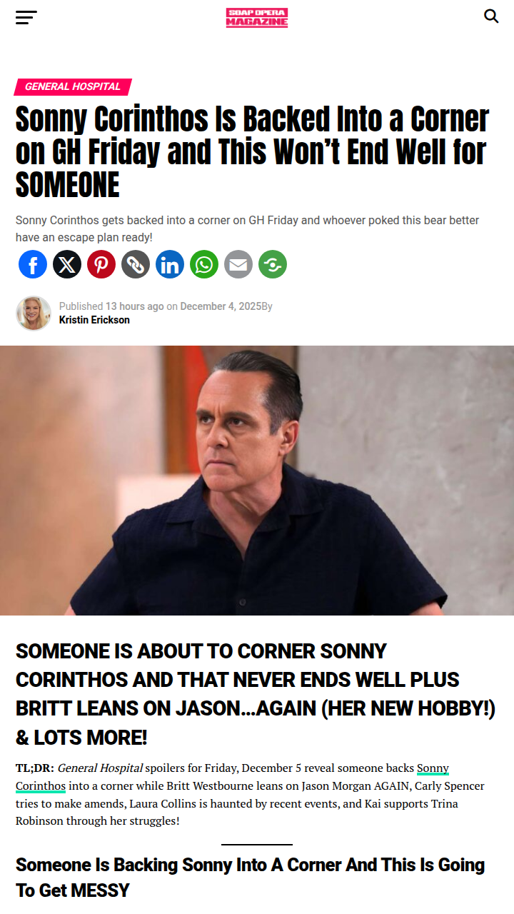 Sonny’s Cornered! Who’s About to Cross the Line? 🔥