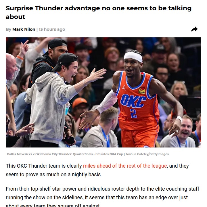 OKC Thunder’s hometown ‘sleepy’ edge