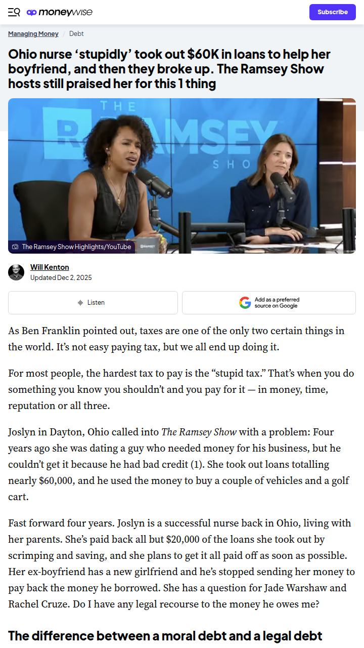 What happens when love and money mix in Dayton?