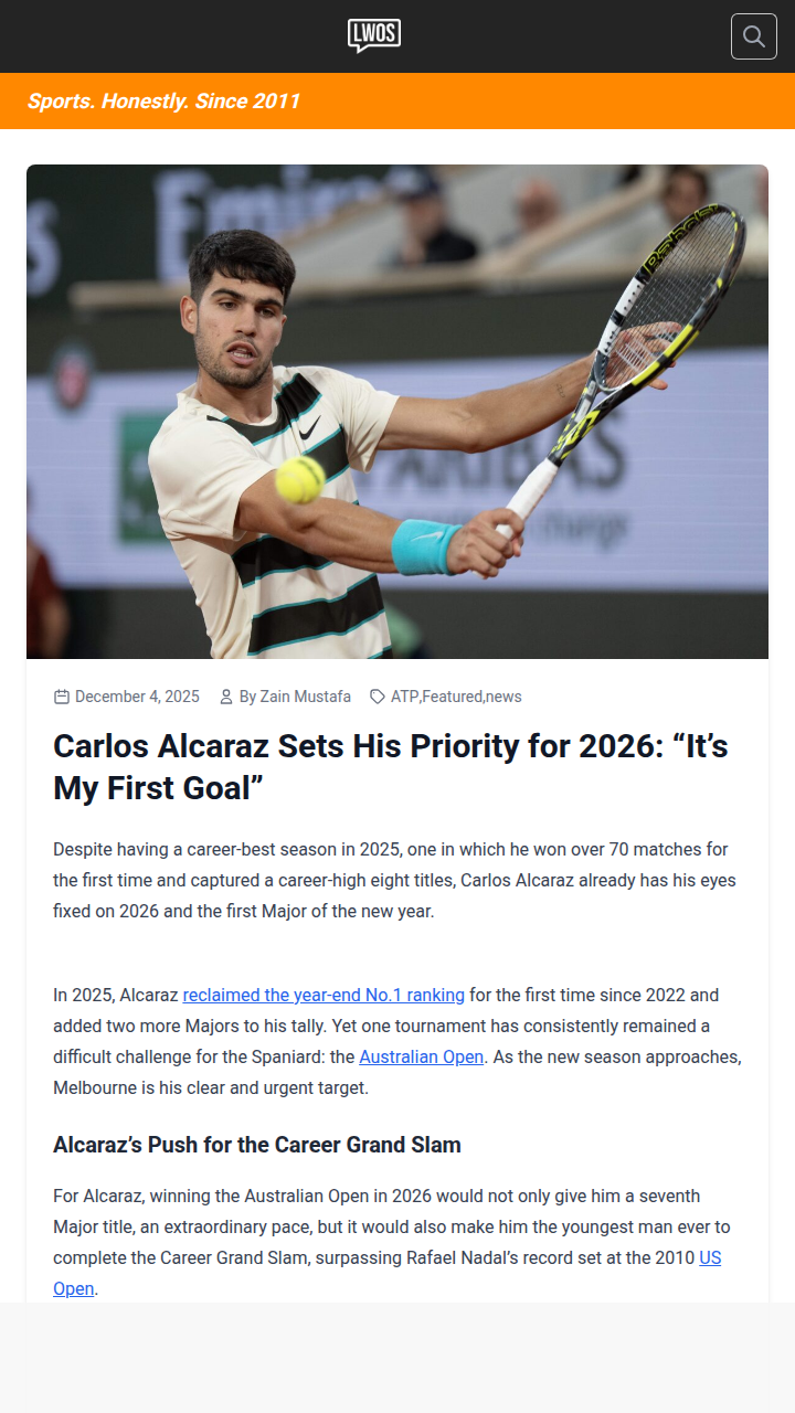 Alcaraz Eyes Sinner Showdown in Melbourne