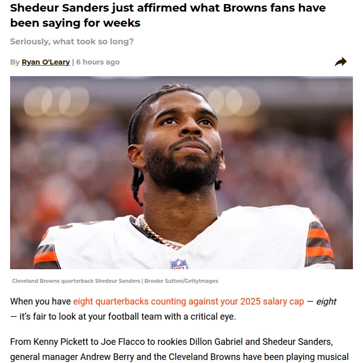 Browns’ QB chaos: Shedeur Sanders speaks out