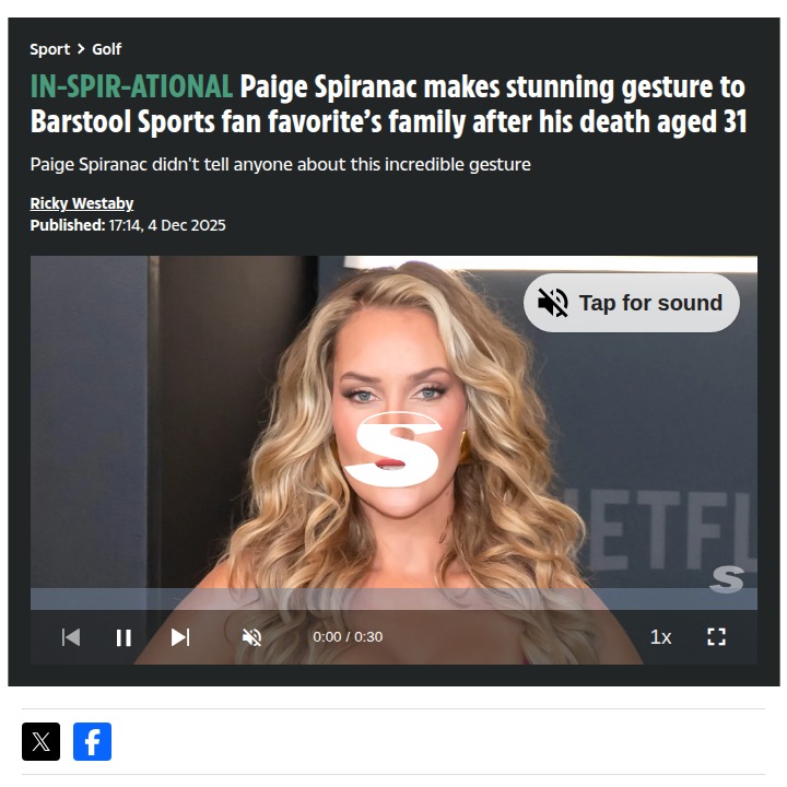 Paige Spiranac Honors 'Beef' with Class Act