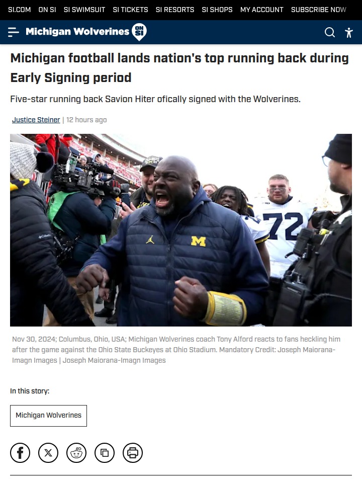 Michigan nabs top RB Savion Hiter: Game changer?