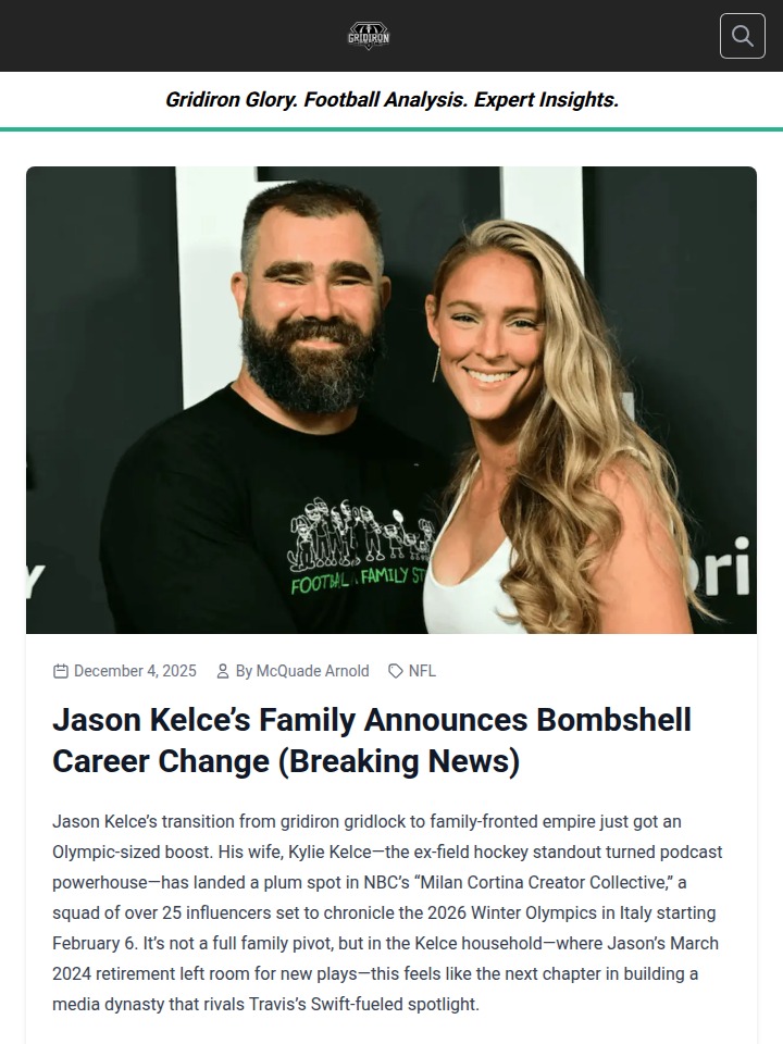 Kelce Family’s Next Play: Kylie Joins NBC Olympics