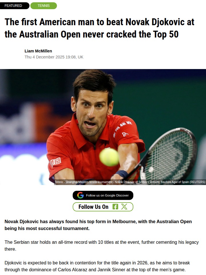 Goldstein’s Shock Win Over Djoker Down Under