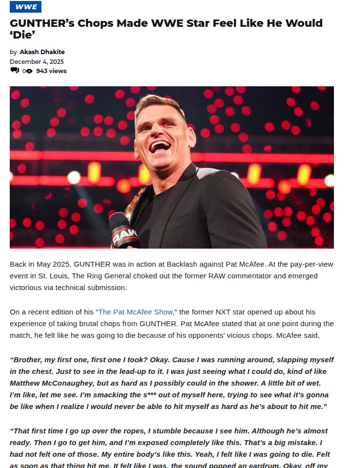 GUNTHER’s Chops: McAfee’s Near-Death Experience