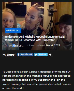 Undertaker’s Legacy: Kaia Eyes WWE Ring