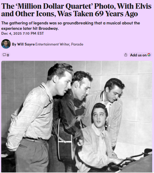 Elvis Drama at the Million Dollar Quartet? 🎸