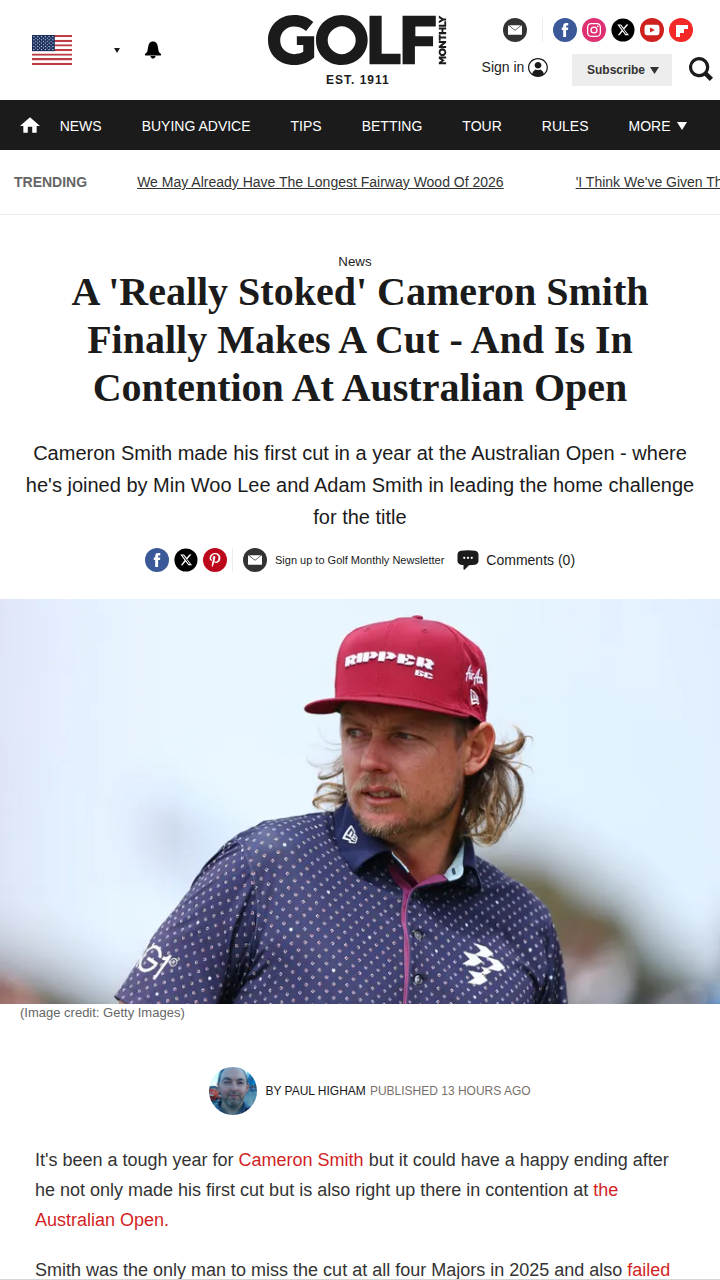 Smith’s Redemption Run at the Aussie Open