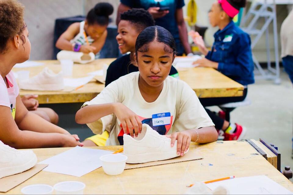 Akron kids get creative with sneaker STEM kits