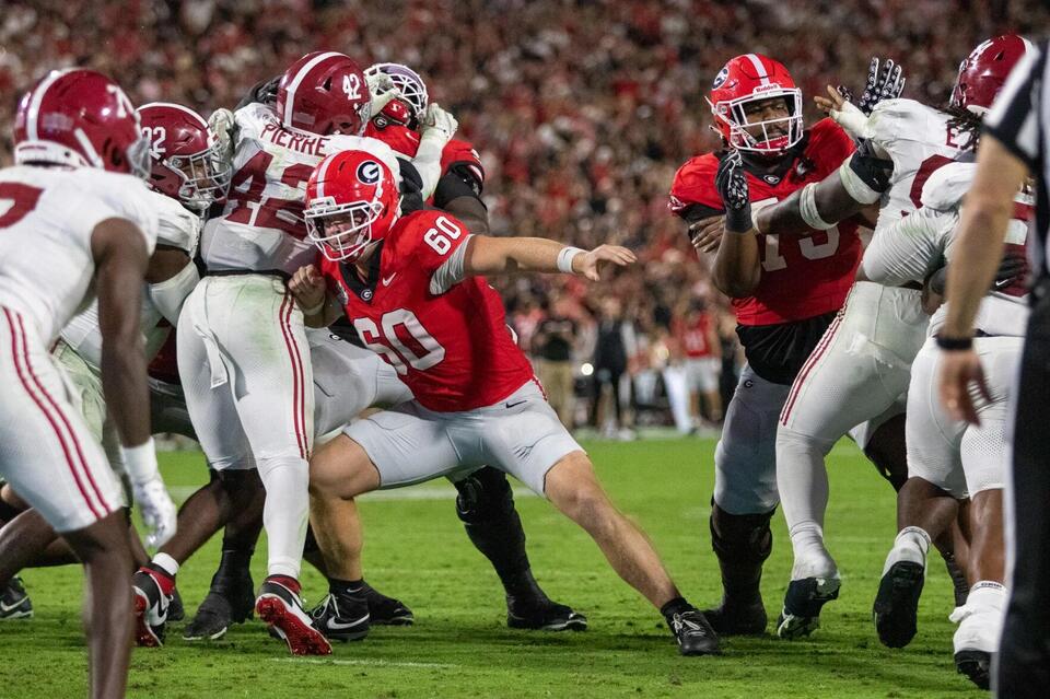 Georgia’s battered O-line faces SEC title test