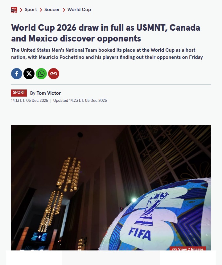 World Cup Draw: USMNT Faces Tough Group