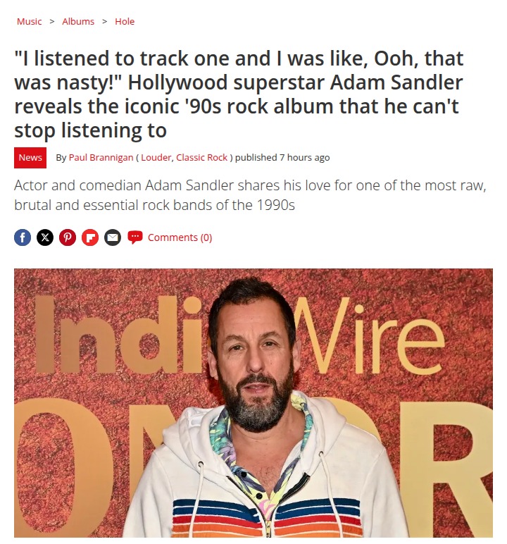 Adam Sandler’s Secret '90s Rock Obsession 🎸