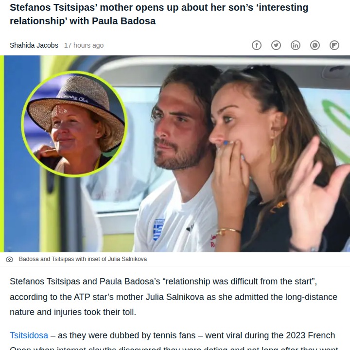 Tsitsidosa: Tennis Power Couple’s Rollercoaster