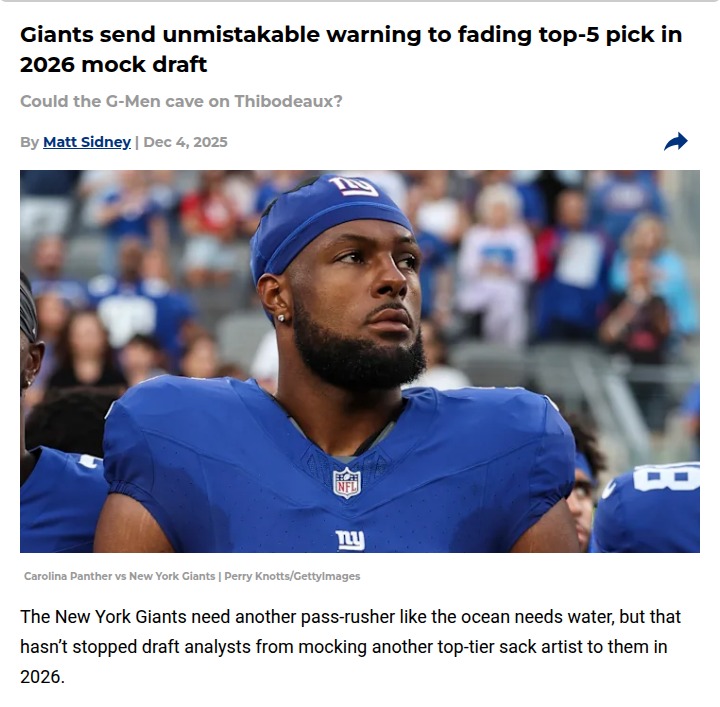 Giants’ draft plans could shake up pass rush