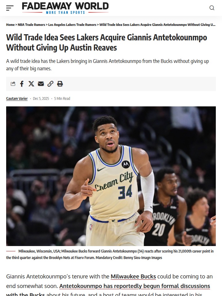 Could the Lakers Really Land Giannis?