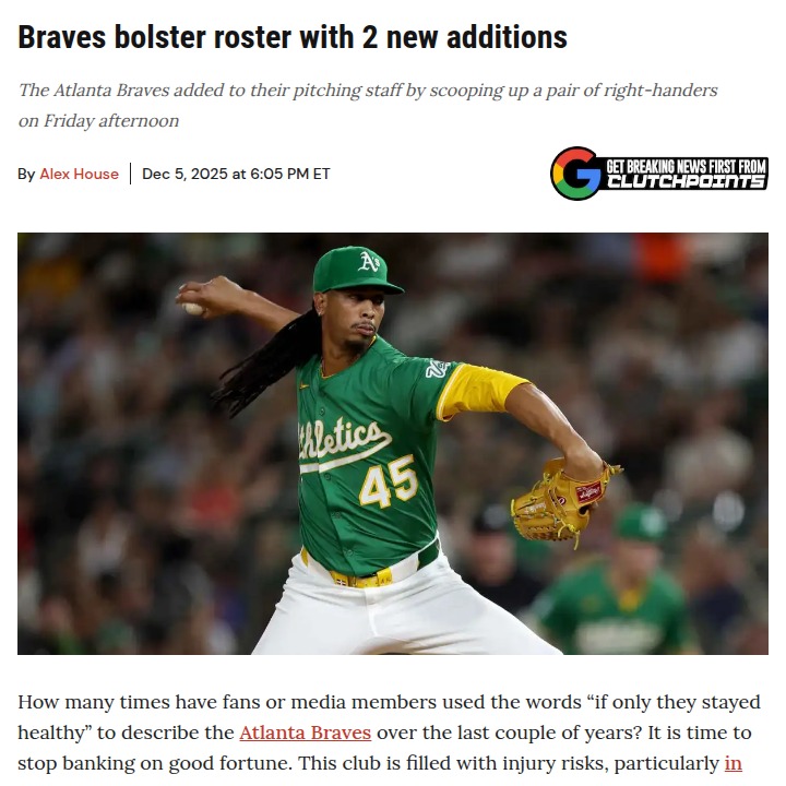 Braves shake up pitching staff with bold moves