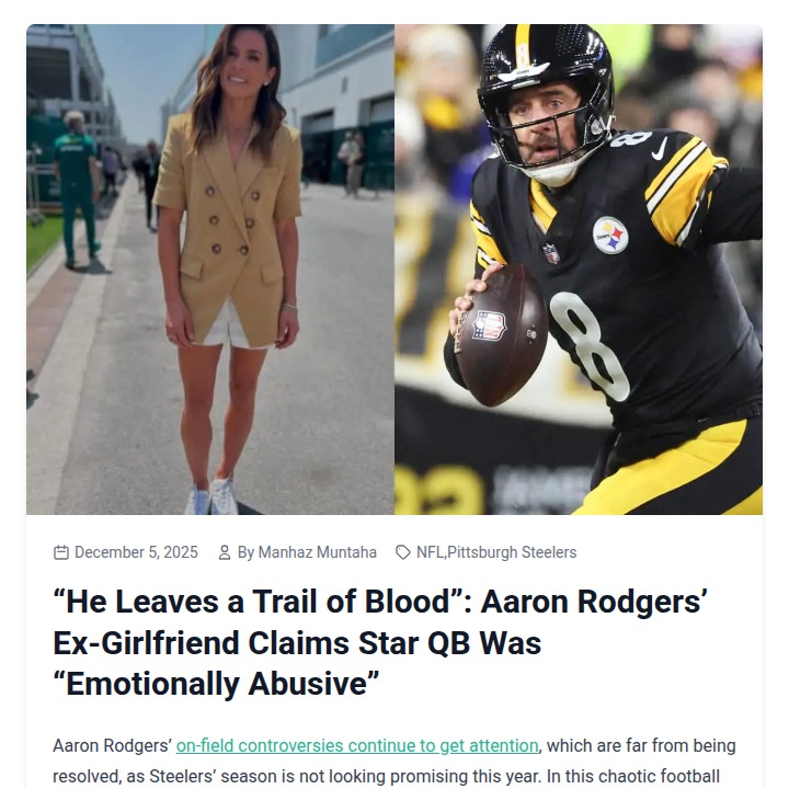 Aaron Rodgers Drama: Danica’s Shocking Claims 💔