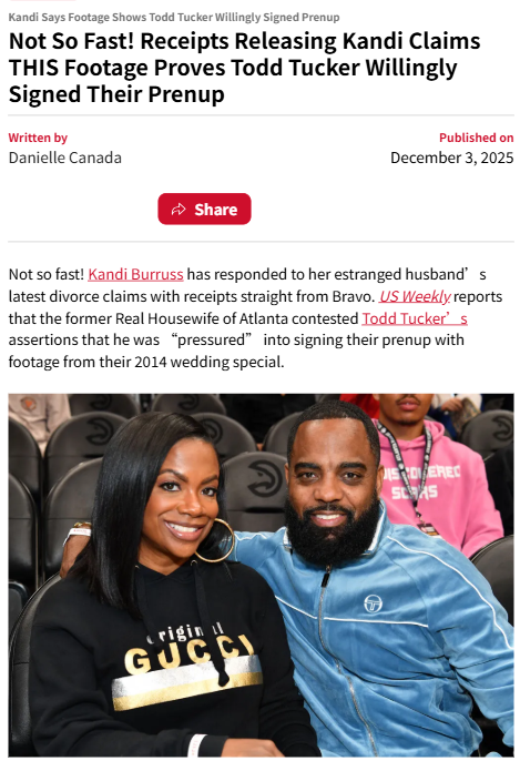 Kandi Drops Wedding Receipts on Todd