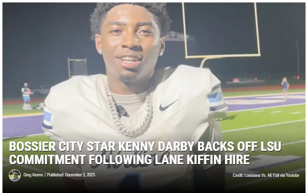 Bossier City’s Kenny Darby shakes up LSU plans