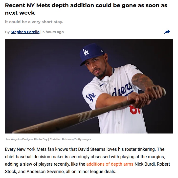Mets’ new prospect might not stick around