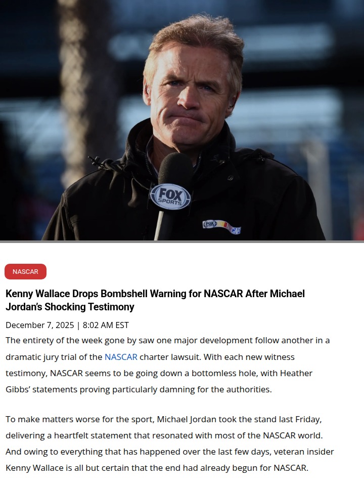 MJ’s Testimony Shakes Up NASCAR’s Future