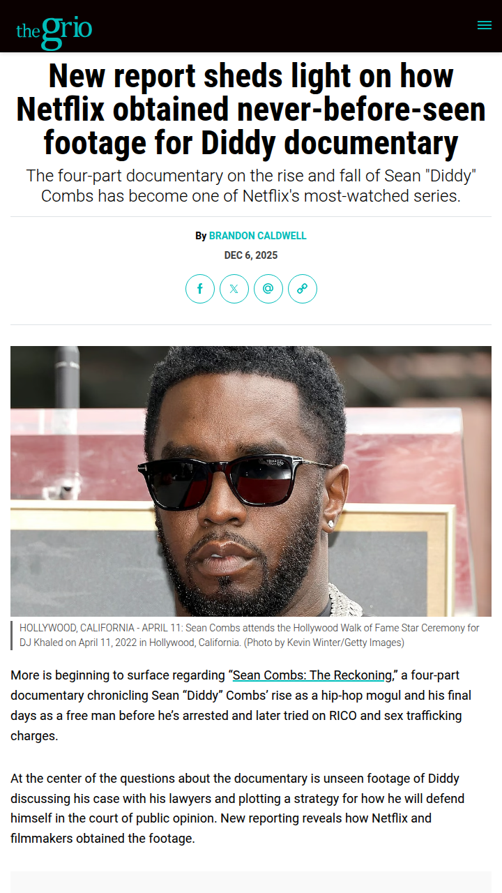 Diddy Doc Footage Drama 🍿