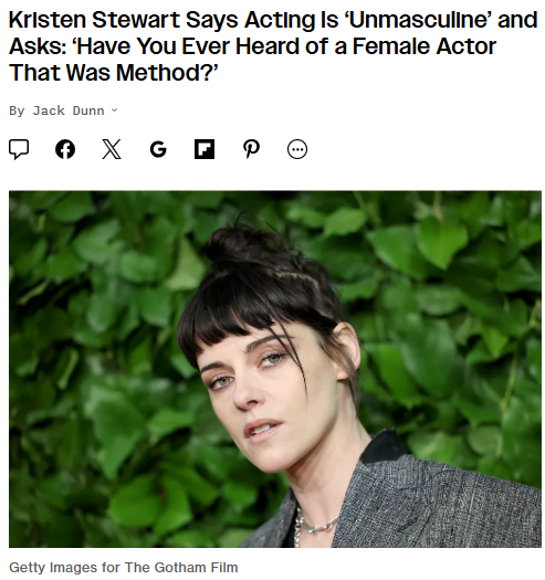 Kristen Stewart Calls Out Method Acting 🎭