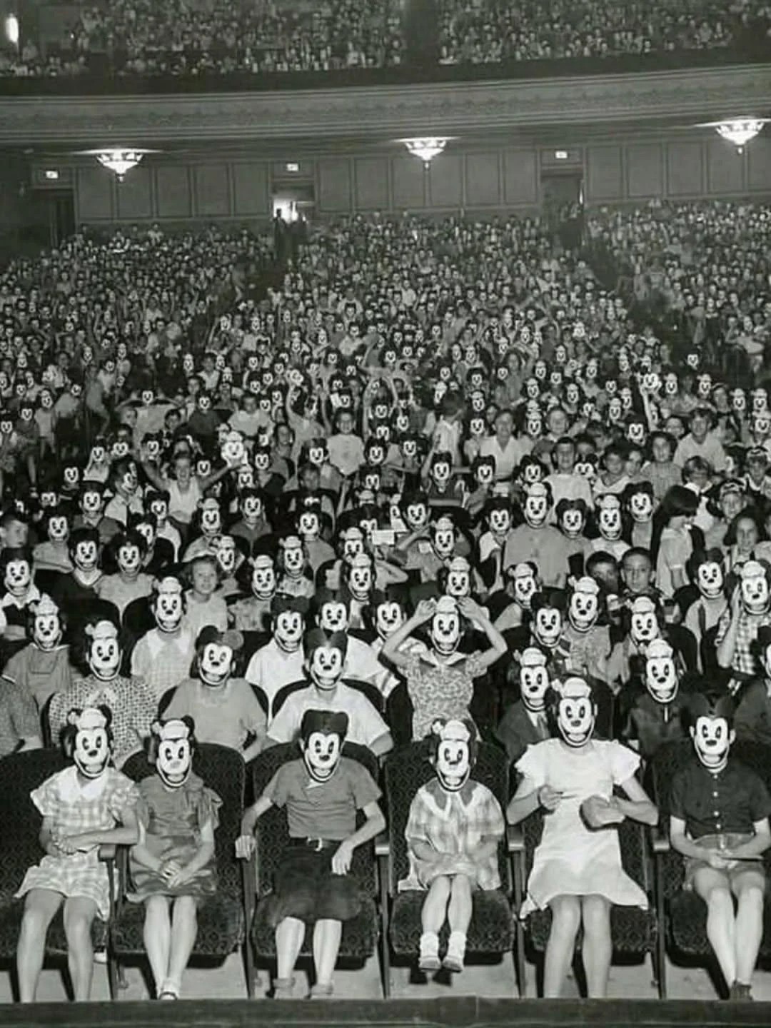 Photograph of the first Mickey Mouse fan club meeting in California, 1930