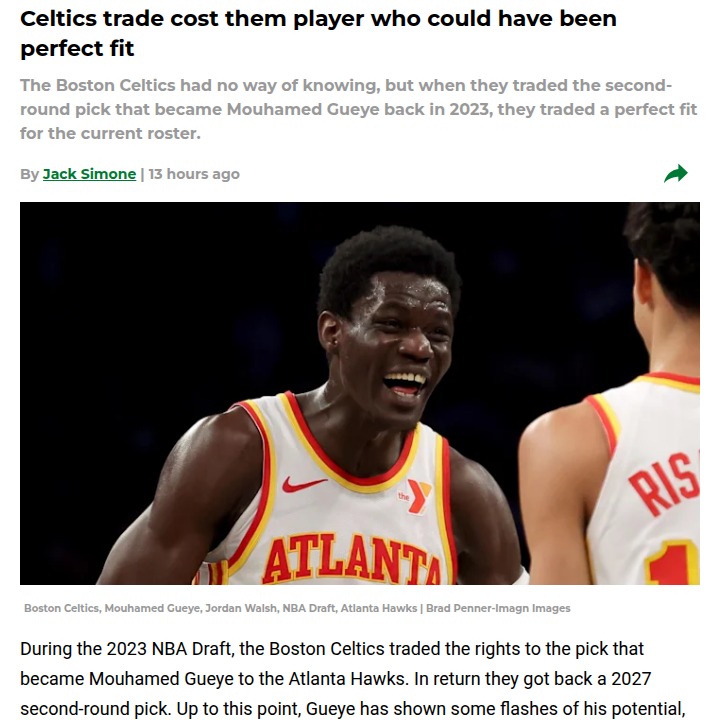 Boston’s missed opportunity with Mouhamed Gueye