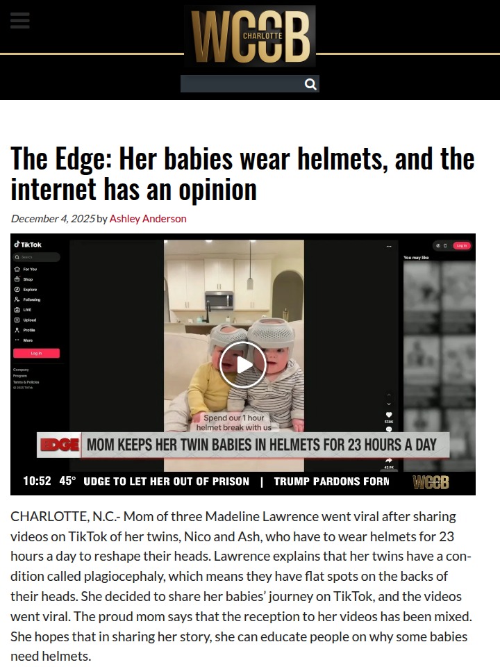 Charlotte mom’s helmeted twins spark big talk