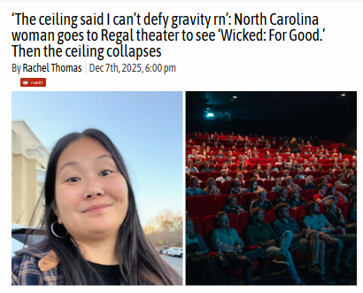 Ceiling collapse at Charlotte Regal shocks moviegoers