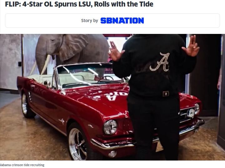 Alabama lands 4-star OL after LSU shakeup