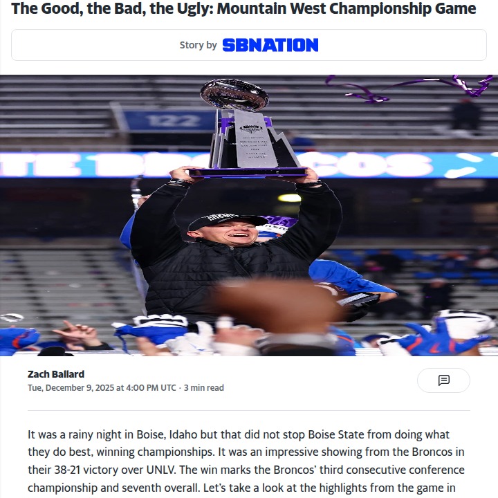 Boise State’s rainy night domination: The good, bad & ugly
