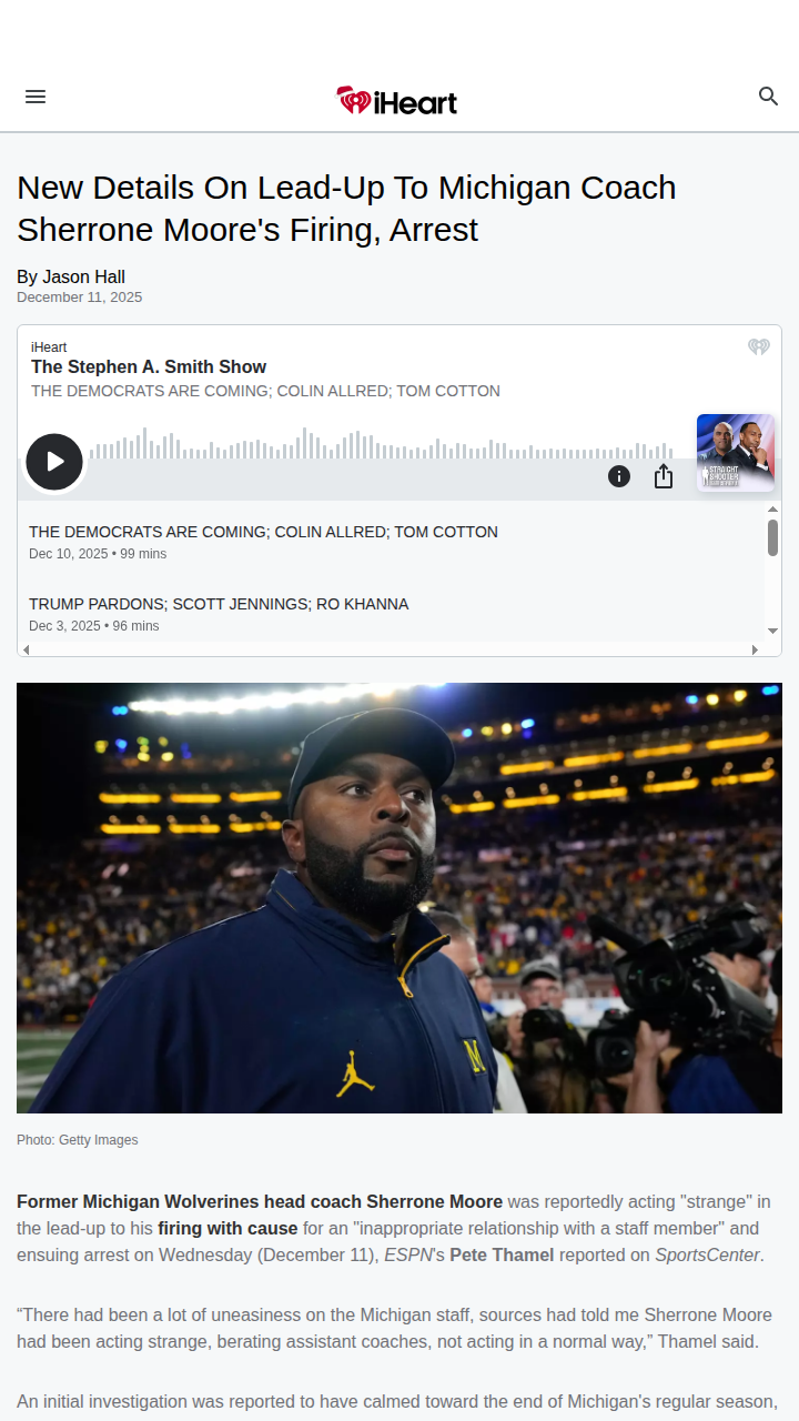 Michigan rocked by Sherrone Moore scandal