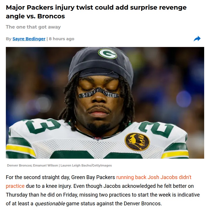 Packers' Wilson Eyes Revenge vs Broncos