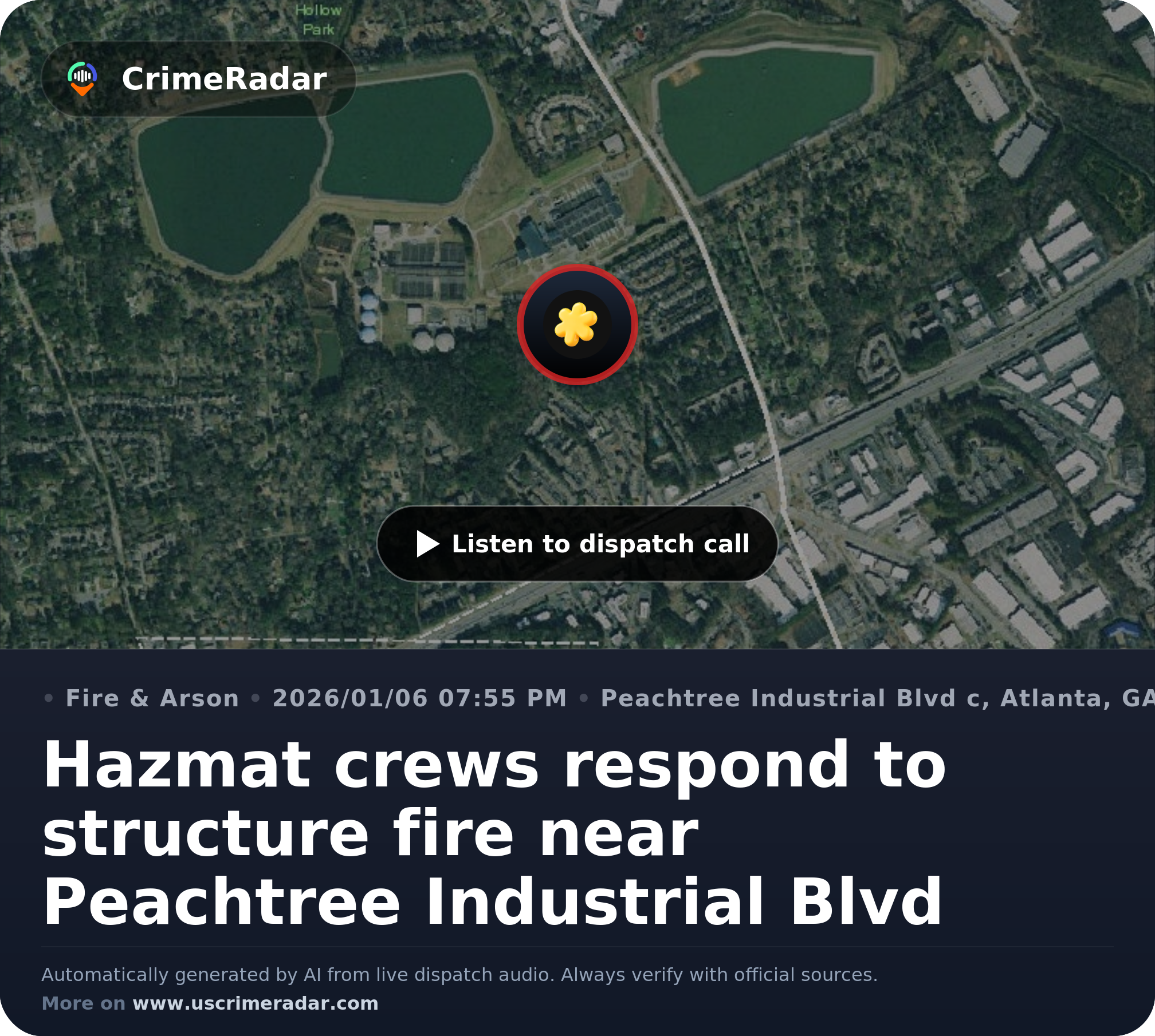 Hazmat crews respond to structure fire near Peachtree Industrial Blvd ...